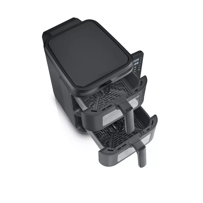 Kepintuvas SEVERIN FR 2468 S-Fry Duo Stack 2-in-1 gaminimo talpa, dviejų krepšelių dizainas