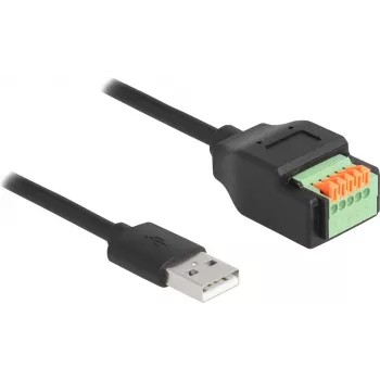 DeLOCK USB 2.0 laidas Type-A kištukas į gnybtų bloką 15 cm