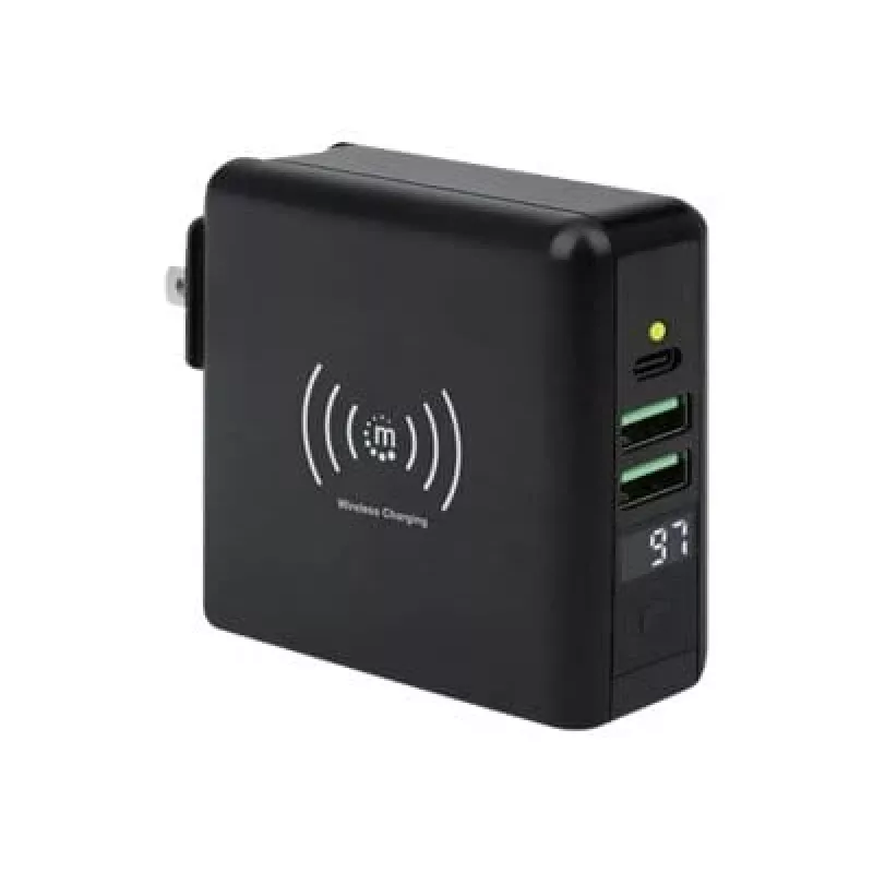 Kelioninis sieninis įkroviklis ir powerbank Manhattan 4-in-1