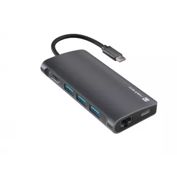 Dokavimo stotelė NATEC NMP-2162 USB 3.2 Gen 1 Type-C pilka, laidinė