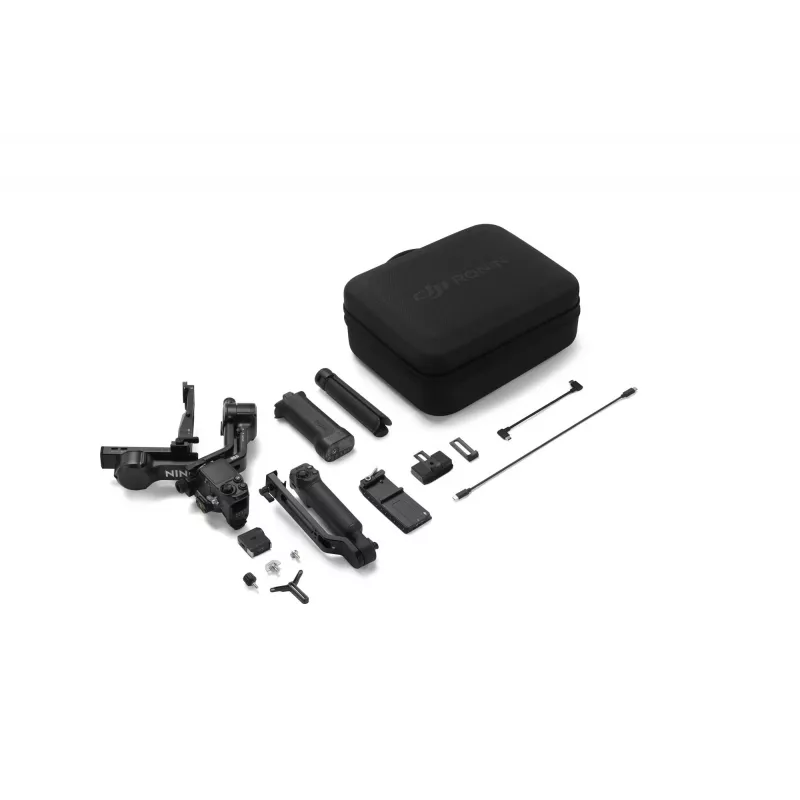 Rankinis kameros stabilizatorius DJI RS 5 Combo – aliuminis, 30 h baterija, 1,46 kg, juodas