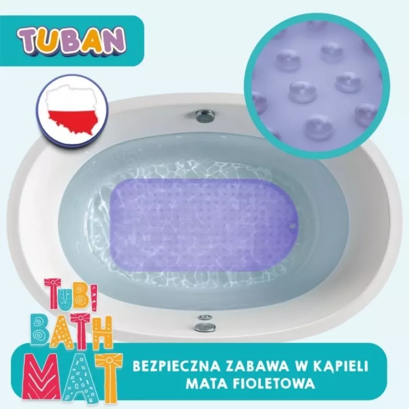 Purpurinis neslystantis vonios kilimėlis