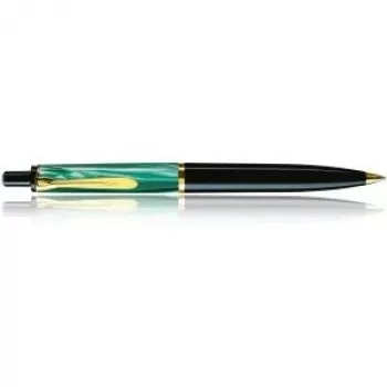 Pelikan K200 Integruota užpildymo sistema - Juoda - Auksinė - Žalia - Derva - Italinis antgalis - Nerūdijantis plienas - Abirankė (983189)