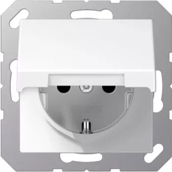 Kištukinis lizdas Jung A 520 KL WW — CEE 7/3, 250 V, 16 A, IP44, baltas, duroplast