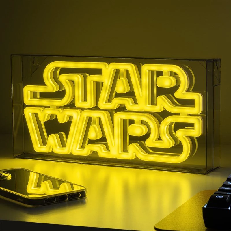 LED neoninis ženklas Paladone Star Wars dizainas PP13123SW – dekoratyvinis LED šviestuvas sienai ar lentynai