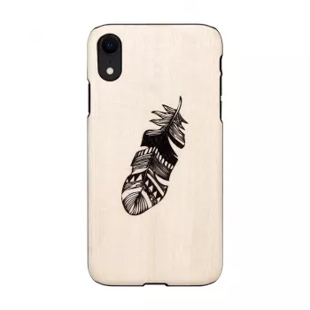 Apsauginis dėklas iPhone XR, man and wood, Indian Black, kietas korpusas