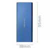 Qoltec 51832 išorinis M.2 SATA SSD disko dėklas, USB 3.0, iki 2 TB, mėlynas