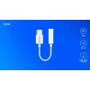 USB Type-C (M) – Jack 3,5 mm (F) garso adapteris baltas SAVIO AK-52