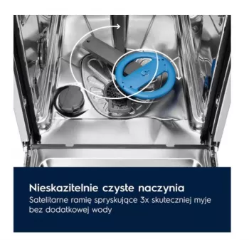Įmontuojamas indaplovė Electrolux EES48401L — 600 mm, 13–14 komplektų, A energijos klasė, 10,5 L/ciklas