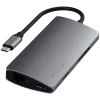 Satechi Aliuminio Adapteris V2 USB-C (USB-C, 3x USB-A, 4K HDMI, SD/microSD kortelių skaitytuvas, Ethernet) (starlight grey)