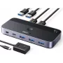 USB KVM jungiklis UGREEN CM662 2x4 išėjimai, juodas