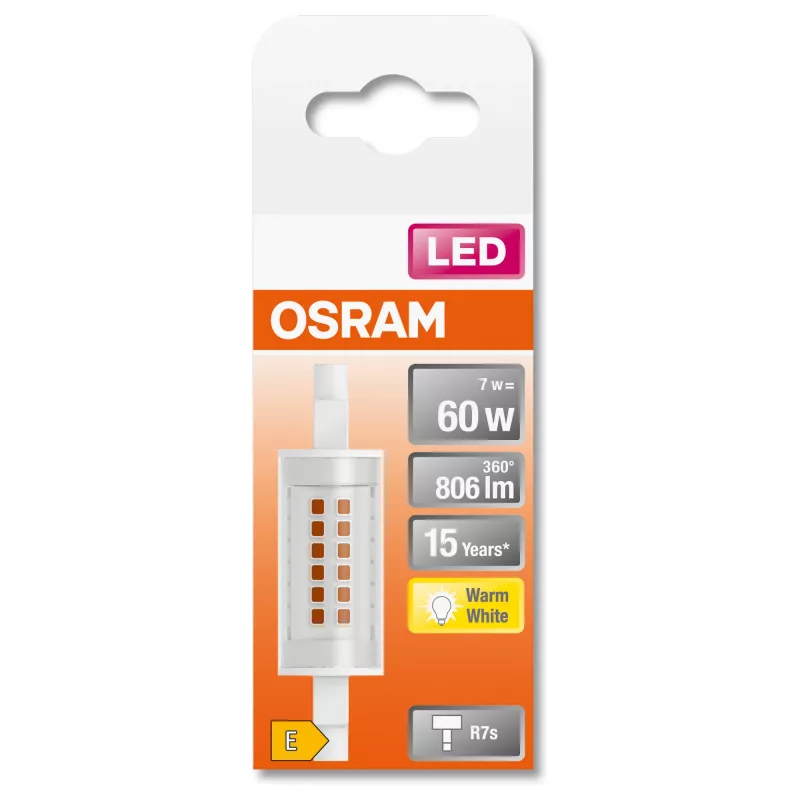 LEDvance Osram SLIM LINE LED lempa R7s 7 W 806 lm 2700 K (šilta balta)
