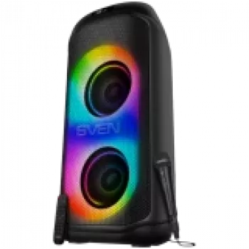 Garsiakalbis SVEN PS-1050, juodas (200W, TWS, Bluetooth, FM, USB, microSD, LED ekranas, 7200mAh)