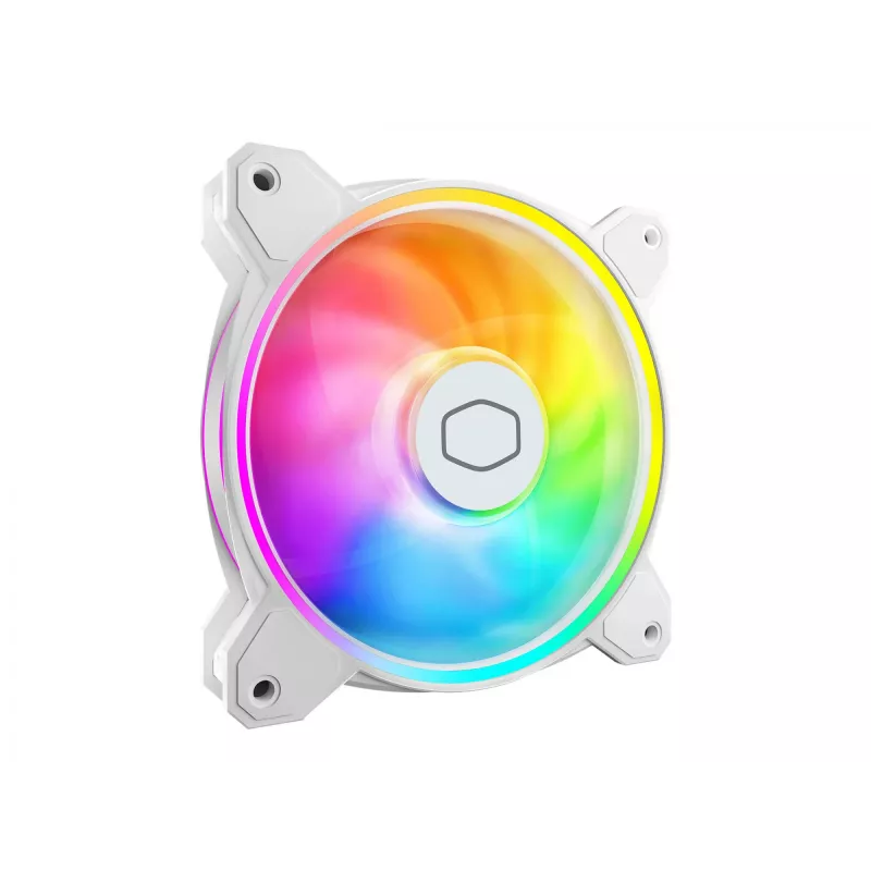 Cooler Master MasterFan MF120 Halo2 White Edition MFL-B2DW-21NP2-R2 120 mm ARGB ventiliatorius kompiuterio korpusui, 27 dB, 51,88 CFM, baltas