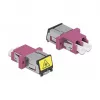DeLOCK 86901 Optinis skaidulinis jungtuvas LC Duplex moteriška į moterišką, daugiamodis, violetinis