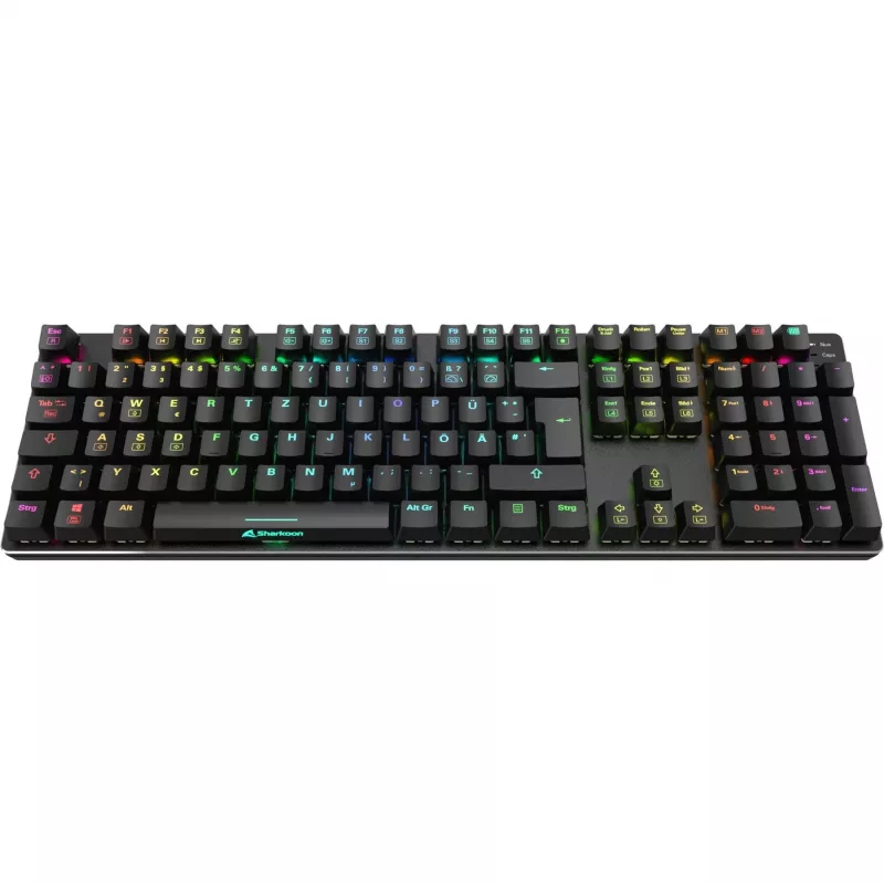 Žaidimų klaviatūra SKILLER SGK36W, juoda, DE išdėstymas, Huano Red jungikliai