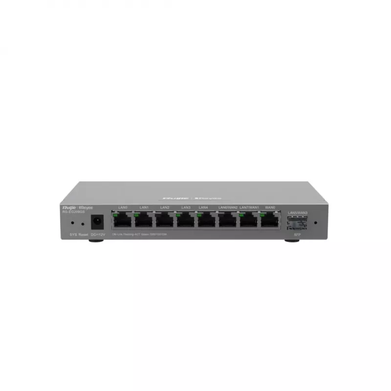 RUIJIE RG-EG209GS 9 prievadų Gigabit debesų valdomas maršrutizatorius su 8x Gigabit RJ-45 ir 1x SFP
