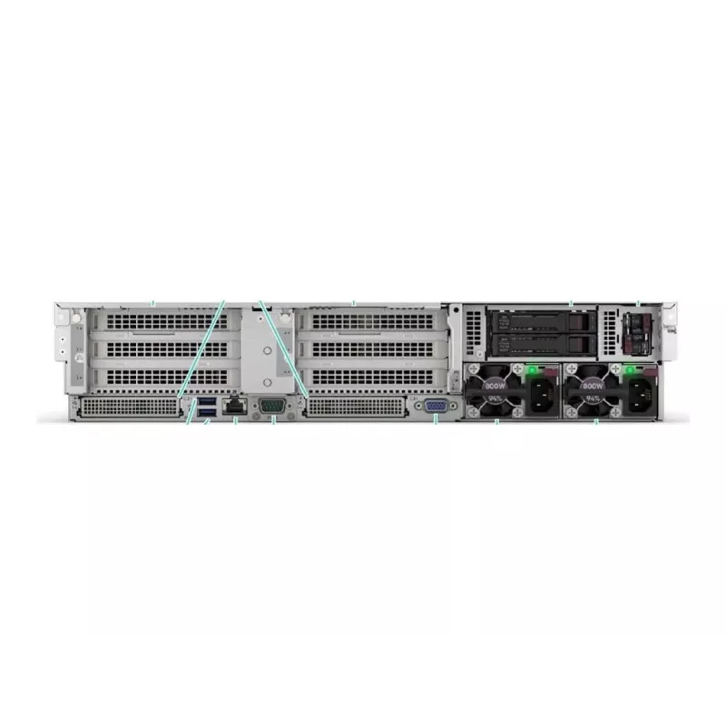 HPE ProLiant DL385 Gen11 2HE EPYC 9015 8 Branduolių 3.5GHz 2x32GB-R 8xSFF Karštai Keičiami 2x480GB SSD MR408i-o 2x1000W Serveris (P81842-425)