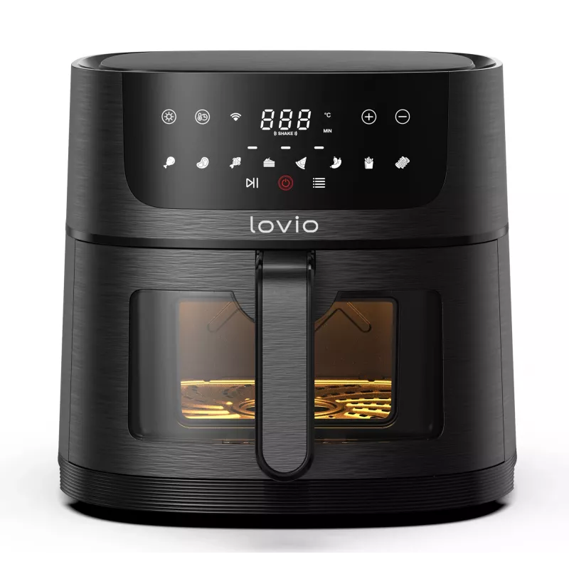 Lovio LVAF002BK PureFry XL Smart 6L Juoda – išmanioji oro gruzdintuvė