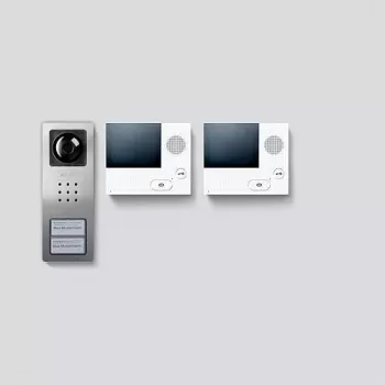 Siedle SET CVB 850-2 E/W vaizdo domofono komplektas – 8,89 cm (3,5 colio) TFT ekranas, nerūdijantis plienas, balta spalva, vidaus ir lauko naudojimui, 756 x 504 pikseliai, CMOS