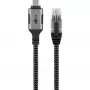 Goobay 70755 USB-C į RJ45 Ethernet CAT 6 laidas stabiliai laidinei interneto jungčiai su maršrutizatoriumi/modemiu/tinklo jungikliu / pakeičia USB į RJ45 adapterį / 1 m