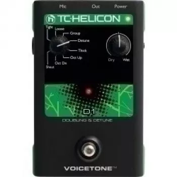 Vokalo efektų procesorius TC-Helicon VoiceTone D1 Dubler Detuner – aukščio korekcija ir detuningo efektai