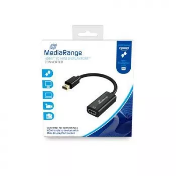 Vaizdo kabelio adapteris MediaRange MRCS176 0,15 m Mini DisplayPort HDMI juodas