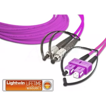 Lightwin aukštos kokybės dvipusis LWL šuolis, MM OM4, FC - SC (LDP-50 FC-SC 1.0 OM4)