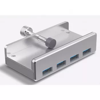 ALLNET ALL-USB3-HUB-4-CLIP USB 3.2 Gen 1 šakotuvas 4× Type-A 5000 Mbit/s sidabrinis