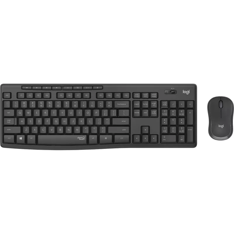 Logitech MK295 Silent - belaidis klaviatūros ir pelės rinkinys - 2,4 GHz - grafitas - vengriškas išdėstymas