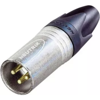 Neutrik XLR jungtis, kištukas, tiesus, 3 kontaktai, sidabrinė NC3MXX-EMC, 1 vnt.