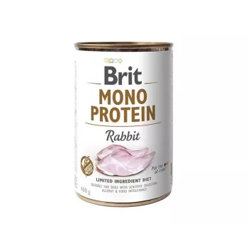 Šlapias šunų ėdalas Brit Mono Protein Rabbit 400 g