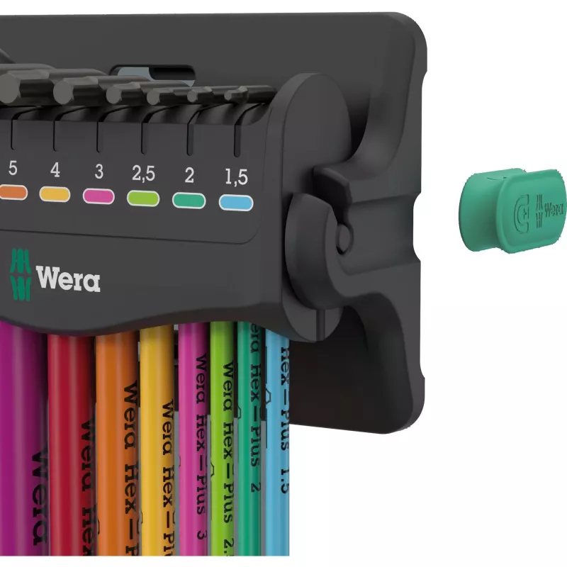 Wera 05133165001 L formos šešiabriaunis raktų rinkinys Metrinis 9 vnt.