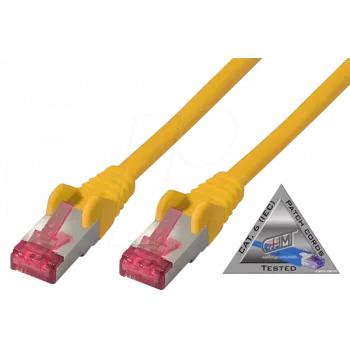 Tinklo kabelis ShiverPeaks BS75711-A1.5Y 1,5 m Cat6a S/FTP RJ-45 geltonas