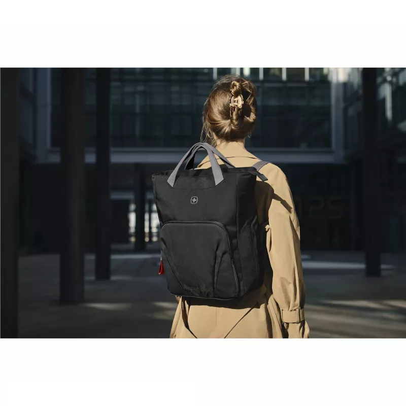 Moterų rankinė Wenger SwissGear Motion Vertical Tote 39,6 cm 15,6 colio juoda