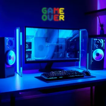 Neoninė iškaba MANTA SNL102MT 'Game Over' LED efektas