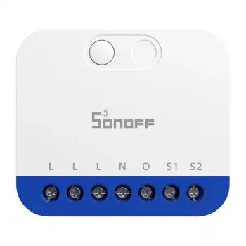 Išmanusis mini Wi-Fi reguliatorius Sonoff MINI-DIM – kompaktiškas įmontuojamas modulis LED/šviestuvų reguliavimui, suderinamas su Matter
