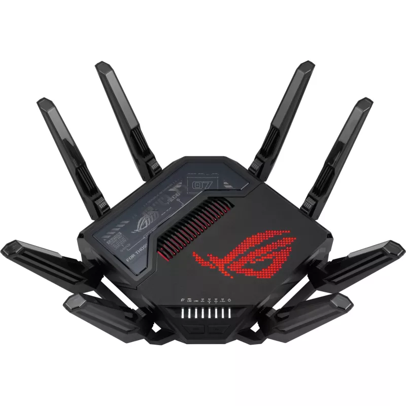 ASUS ROG Rapture GT-BE98 belaidis maršrutizatorius 10 Gigabit Ethernet keturių juostų (2,4 GHz / 5 GHz-1 / 5 GHz-2 / 6 GHz) juodas