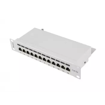 Patch Panel 1U Lanberg PPF5-9012-S, 12 prievadų, ekranuotas, Cat5/Cat5e