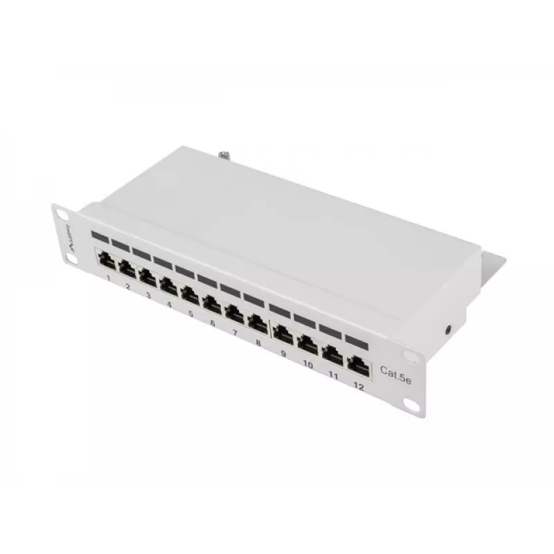 Patch Panel 1U Lanberg PPF5-9012-S, 12 prievadų, ekranuotas, Cat5/Cat5e