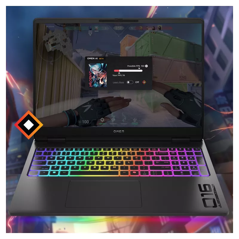 HP OMEN MAX 16-ah0095ng nešiojamas kompiuteris Intel Core Ultra 9 275HX, NVIDIA GeForce RTX 5080, 32GB, 2TB SSD, W11Home