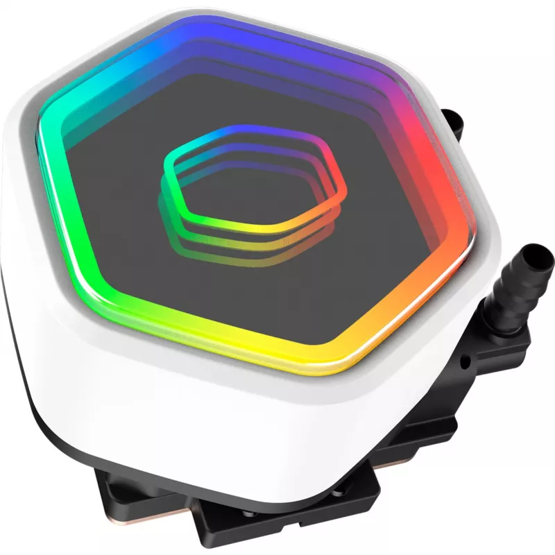 Skystis aušintuvas CPU Cooler Master MasterLiquid 240 Core II White — 240 mm, 2x 120 mm ventiliatoriai (650–1750 RPM), įvorinis guolis