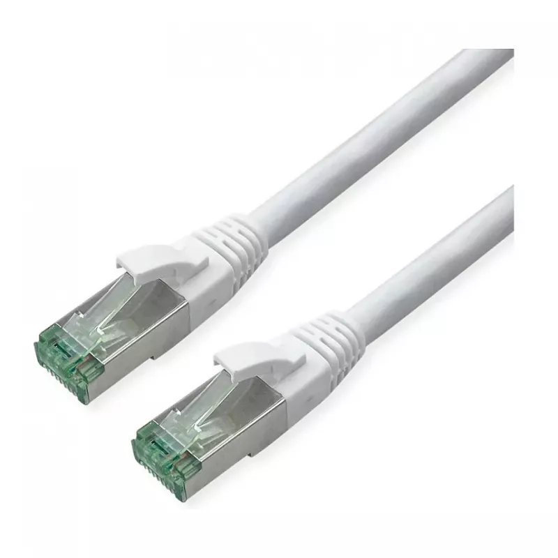 ROLINE RM Patch Laidas Cat.6A S/FTP (PiMF), baltas, 0,5 m