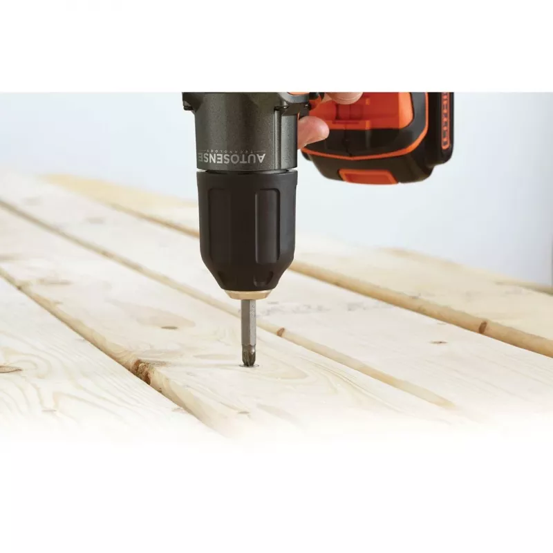 Gręžtuvas Black & Decker ASD18K-QW, be raktelio, 1,5 Ah, juodos/oranžinės spalvos