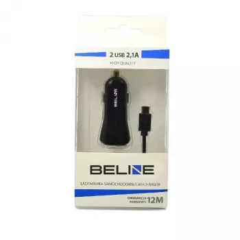 Automobilinis kroviklis 2xUSB + USB-C 2,1A juodas