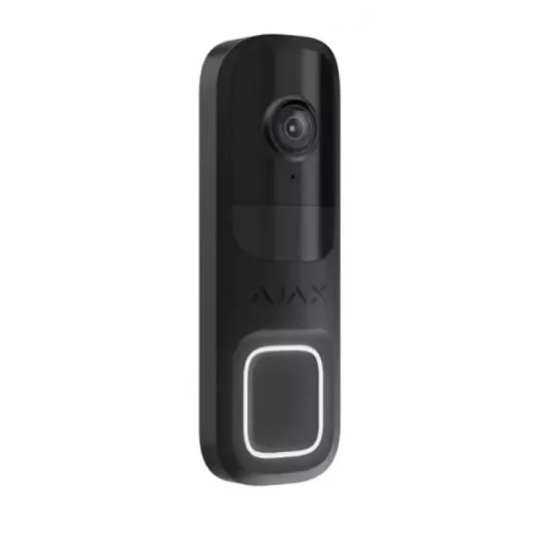 AJAX DoorBell (juoda) belaidis vaizdo durų skambutis