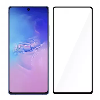 Grūdinto stiklo apsauginis stikliukas Tellur Samsung S10 Lite – pilnas klijavimas, draugiškas dėklui, juodas