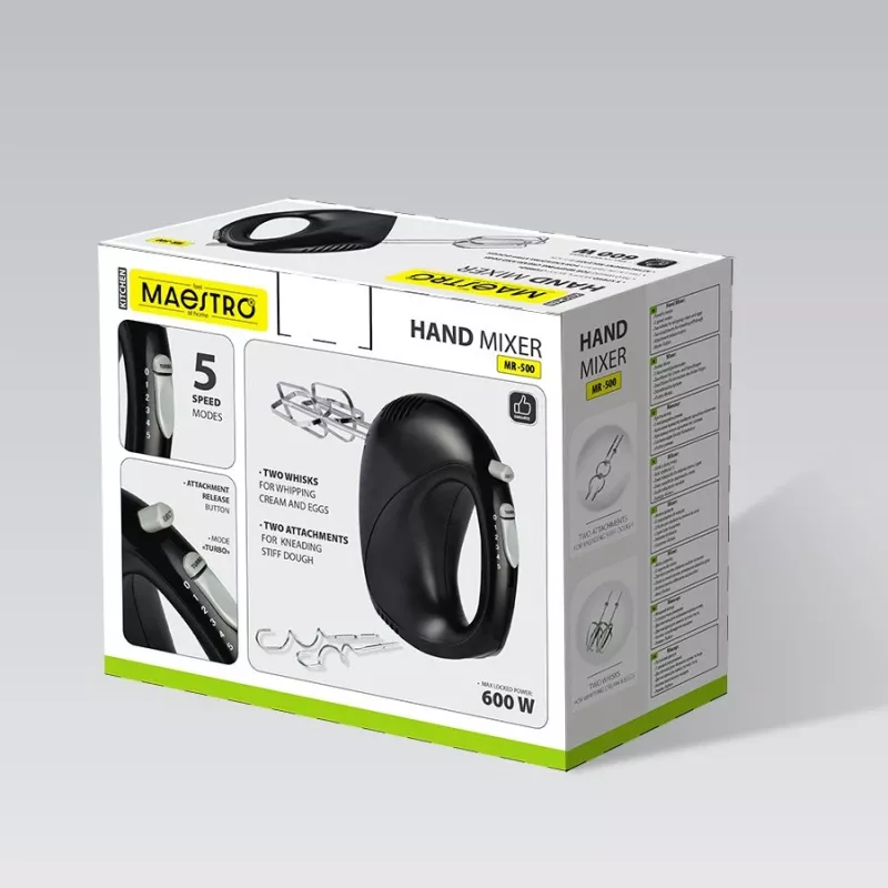 Rankinis plaktuvas Maestro MR-500, juodas