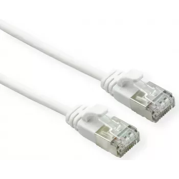 ROLINE GREEN U/FTP DataCenter Patch Cable Cat.6A (Class EA), LSOH, plonas, Baltas, 1 m (21.44.1701)