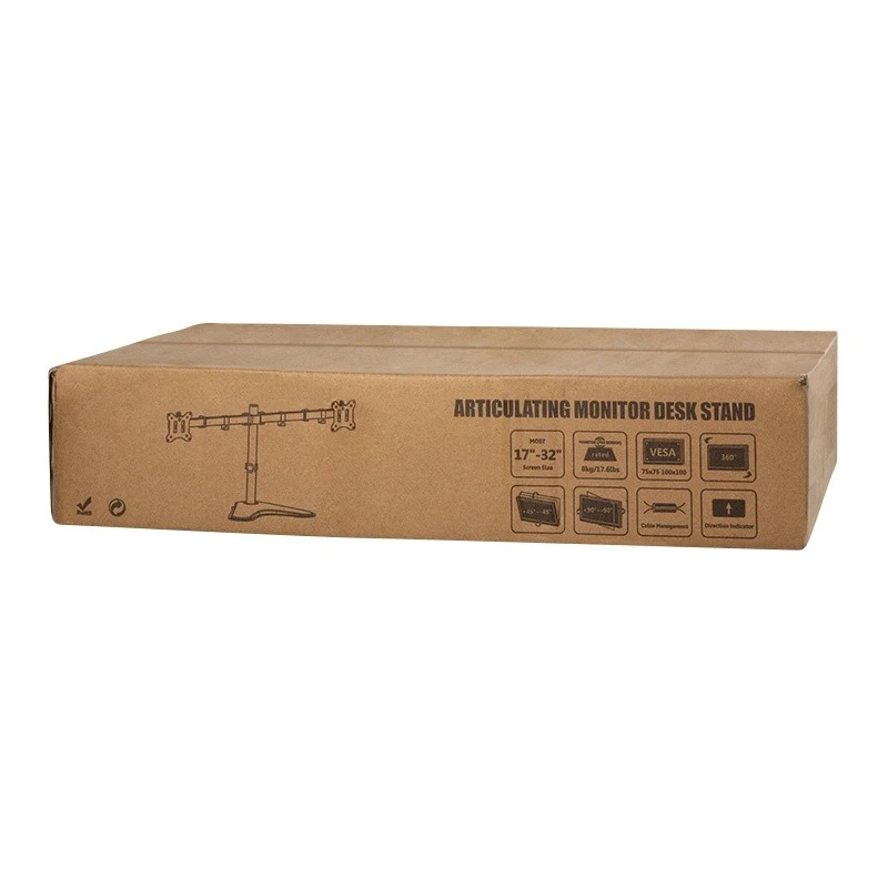 Monitorų laikiklis LOGILINK BP0099 dviem ekranams, iki 81,3 cm (32 col.), VESA 75×75–100×100, max 8 kg, juodas